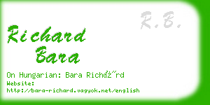 richard bara business card